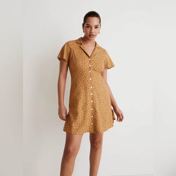 Madewell Kacie Mini Shirtdress in Bitsy Bouquet - Picture 1 of 4